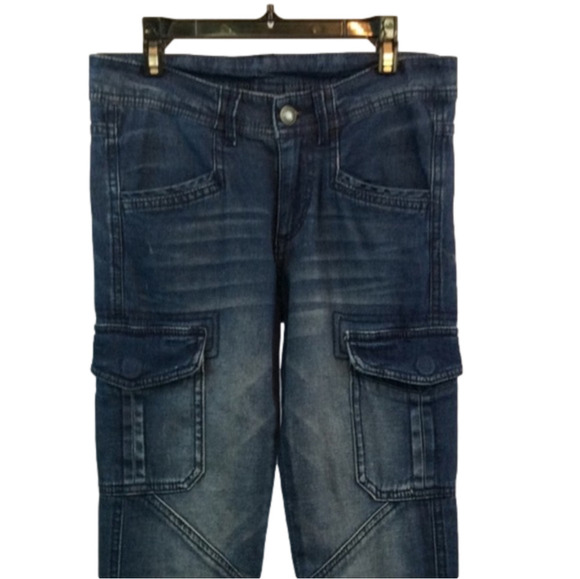 DIVIDED by H&M  Cargo style Blue jeans. Size 4 - Picture 1 of 5